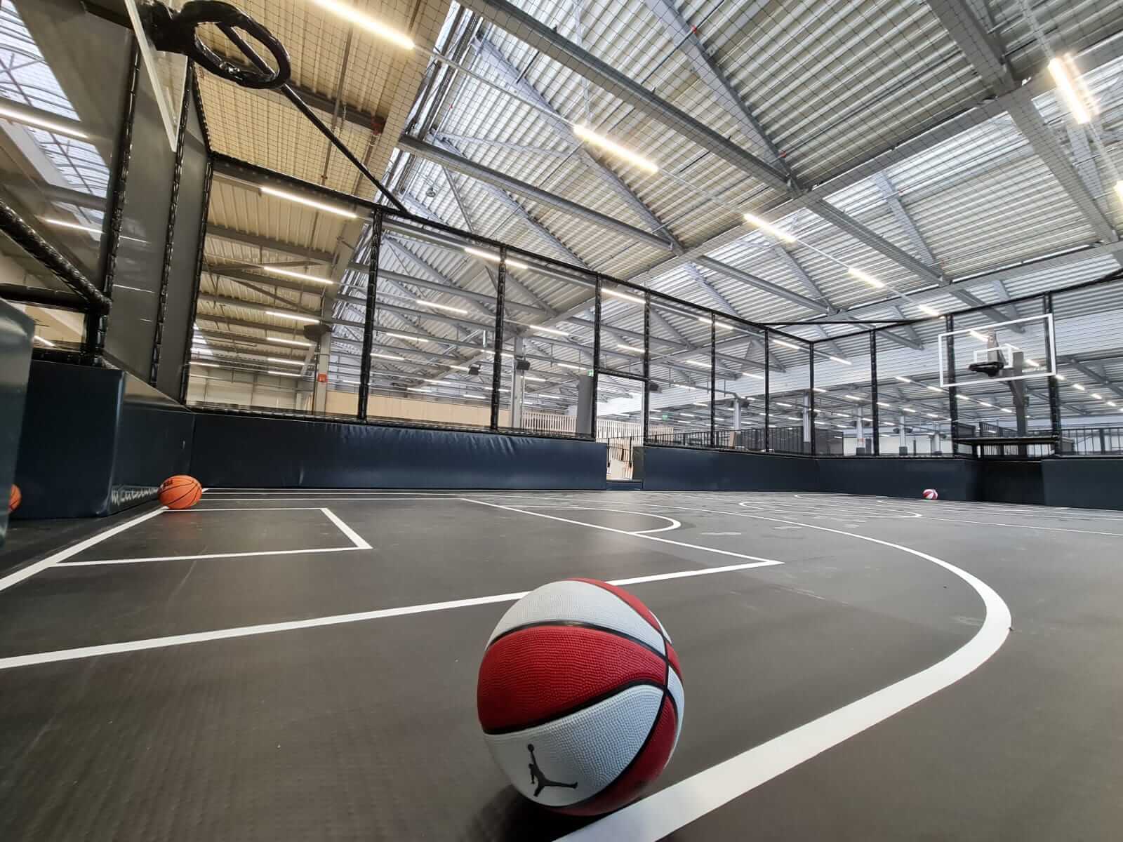 Bouncy basketball court