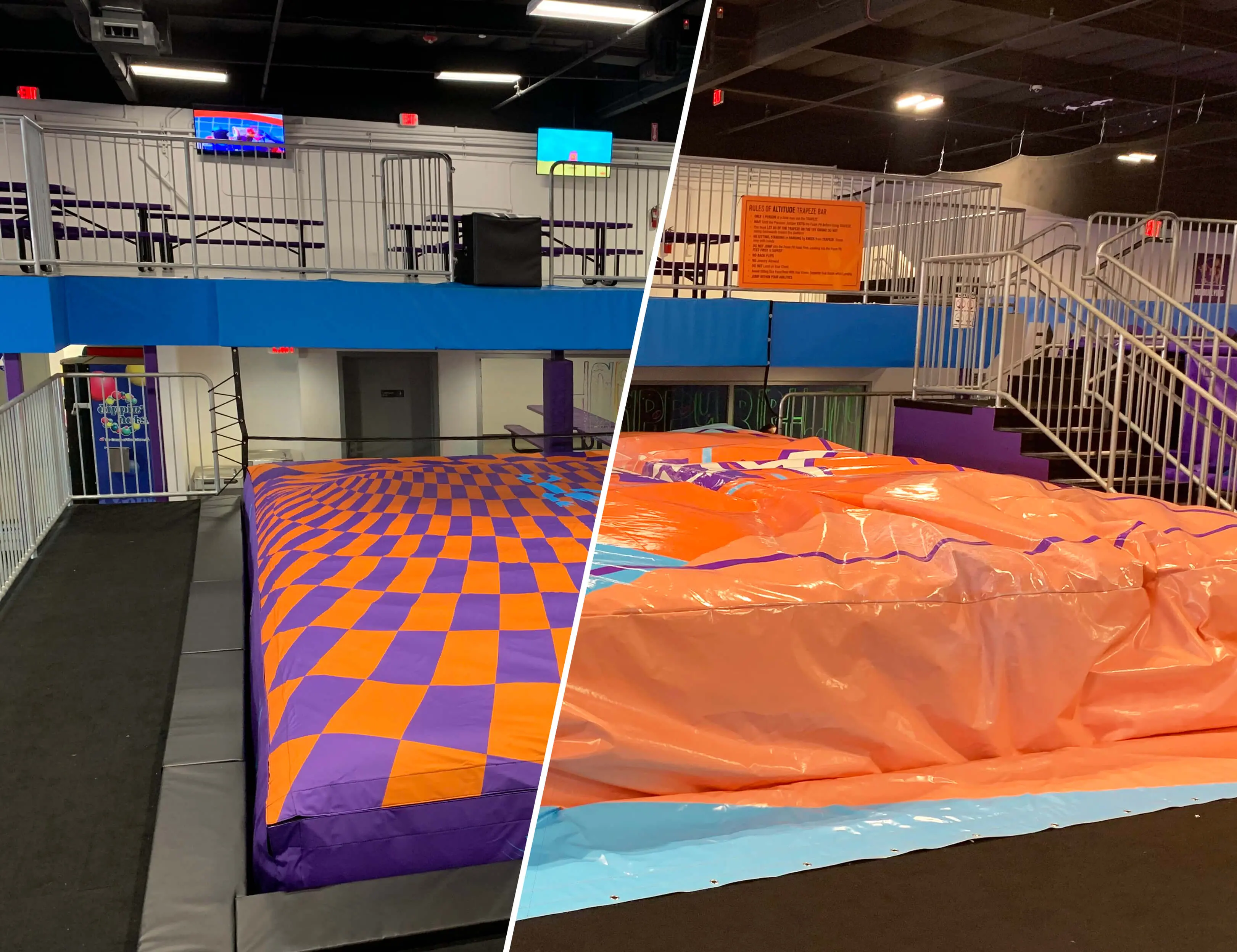 Old foam pit alternative vs new AirTrack Factory AirBag